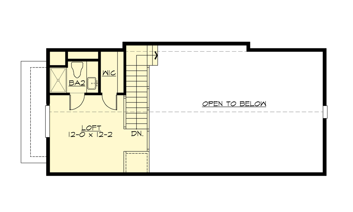 A955A-0 Deerefield Cottage Upper Floor