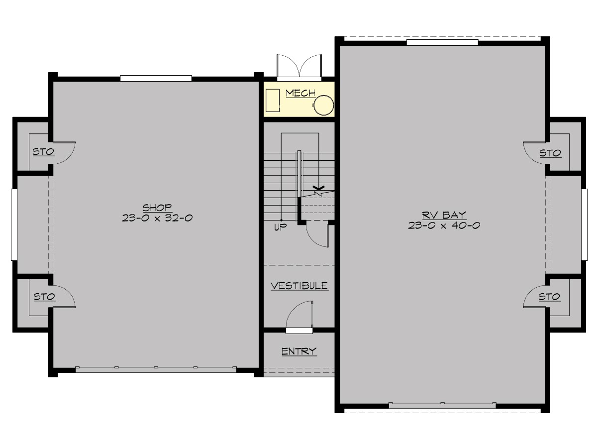 A795A4FT-0 Scandia Shed Main Floor