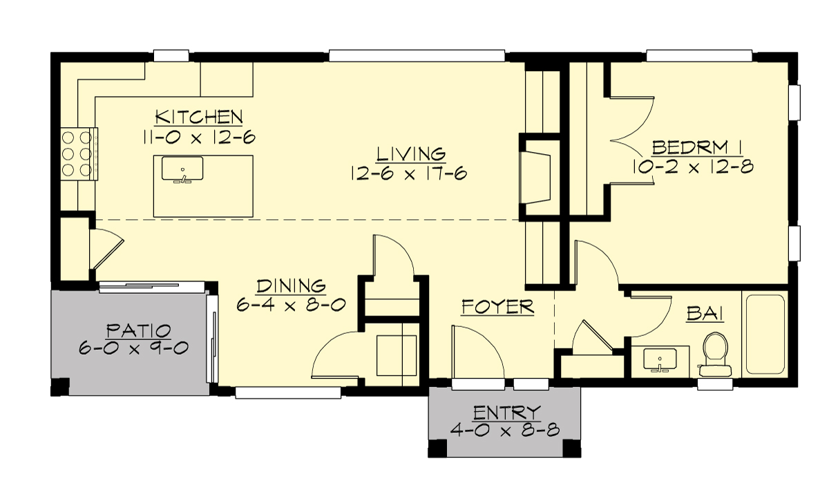 A764A-0 Kalzell Cottage Main Floor