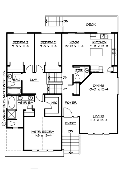 T1885A2F-0 Cherry Wood Upper Floor