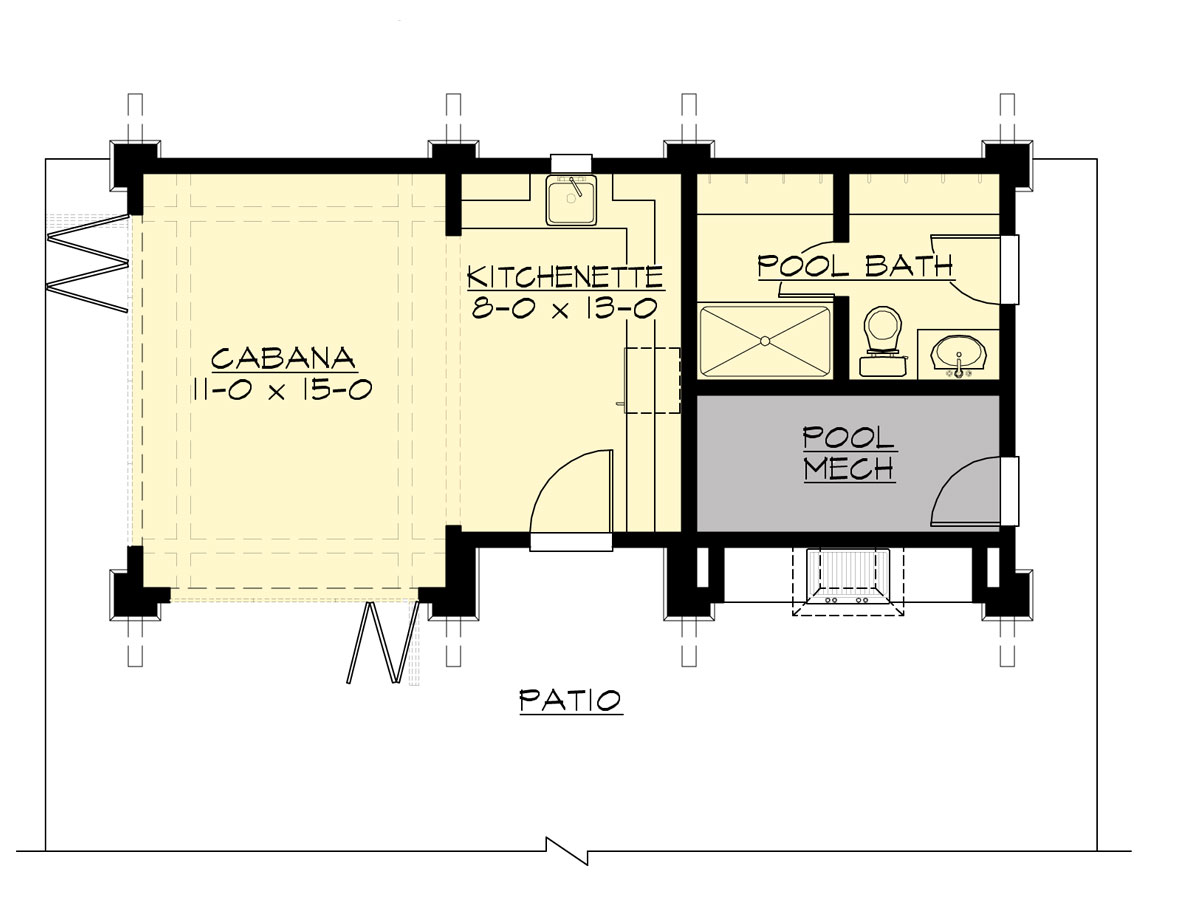 A500A0-0 Adirondack Cabana Main Floor